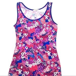 Oasis floral pink and blue  tank top